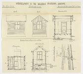 858549 Opstanden, doorsneden, plattegrond en situatie van Wisselpost A van het S.S.-station Baarle-Nassau Grens te ...